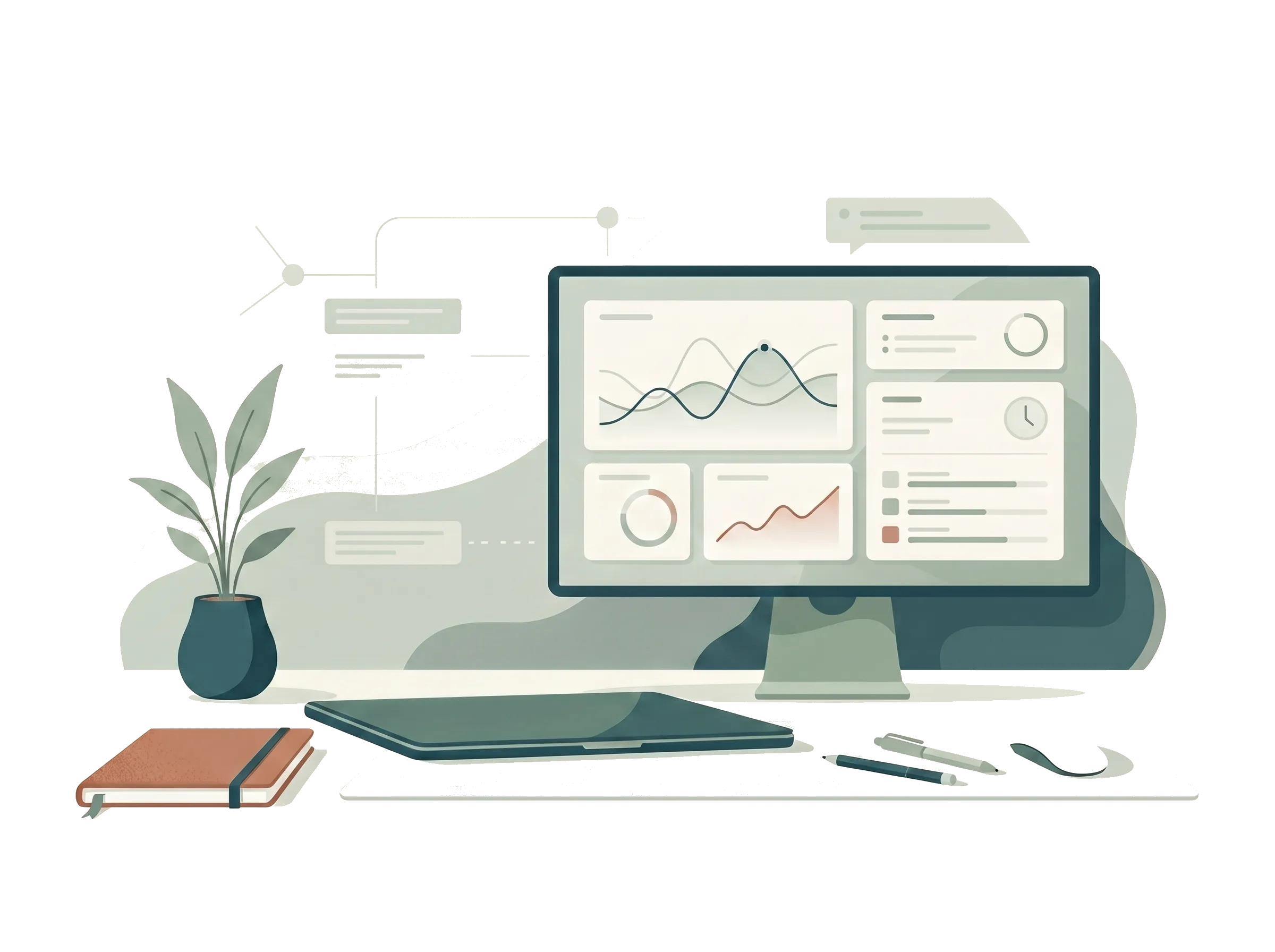 數位工作空間插圖