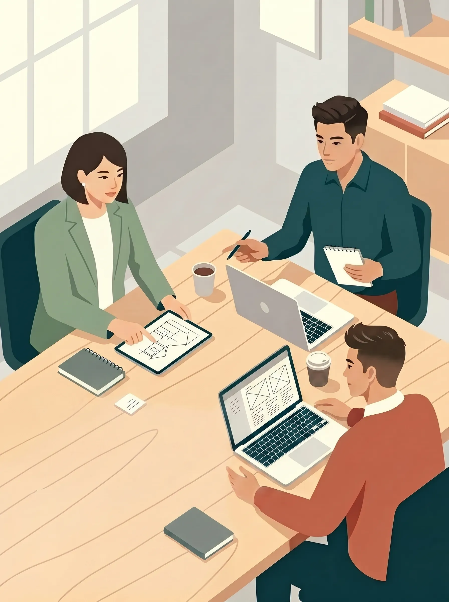 團隊協作插圖
